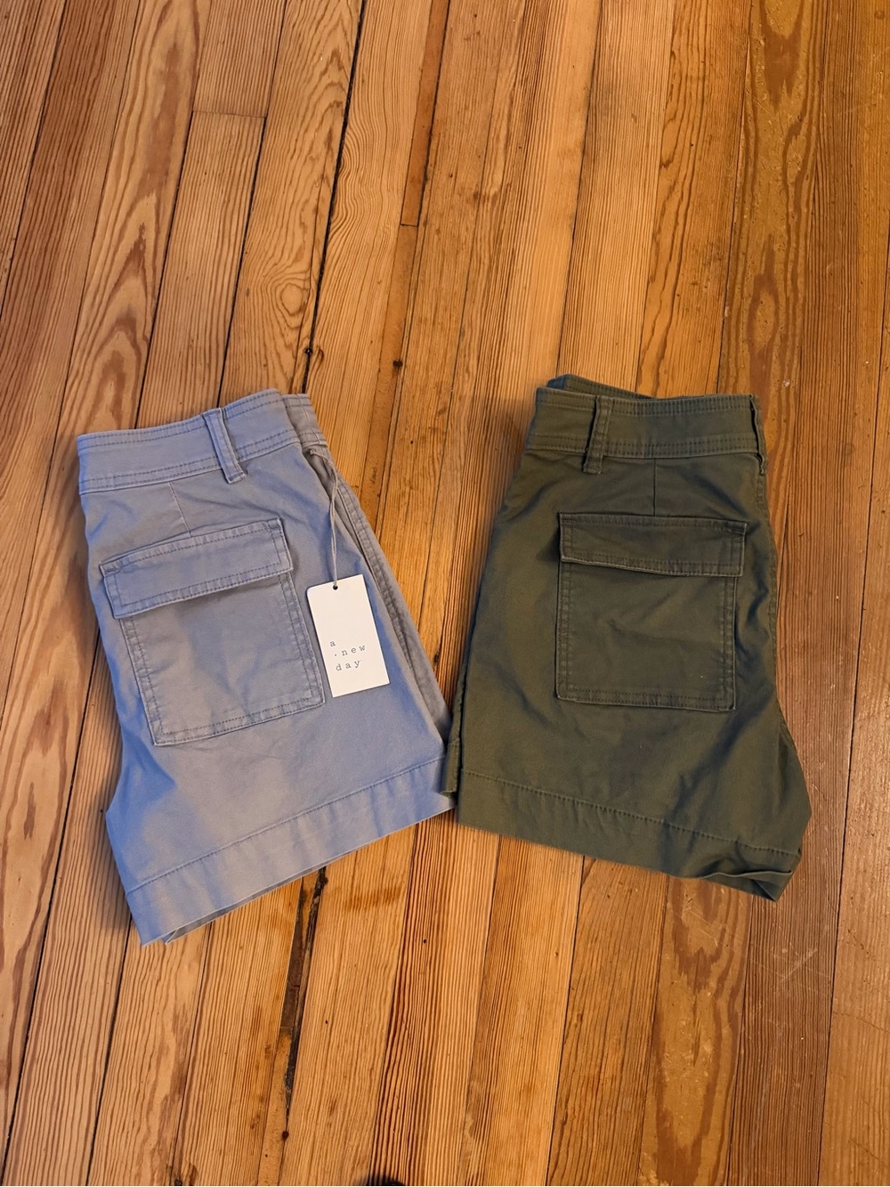 A New Day Shorts Bundle Size 2 Gray NWT + Green Casual Summer Shorts